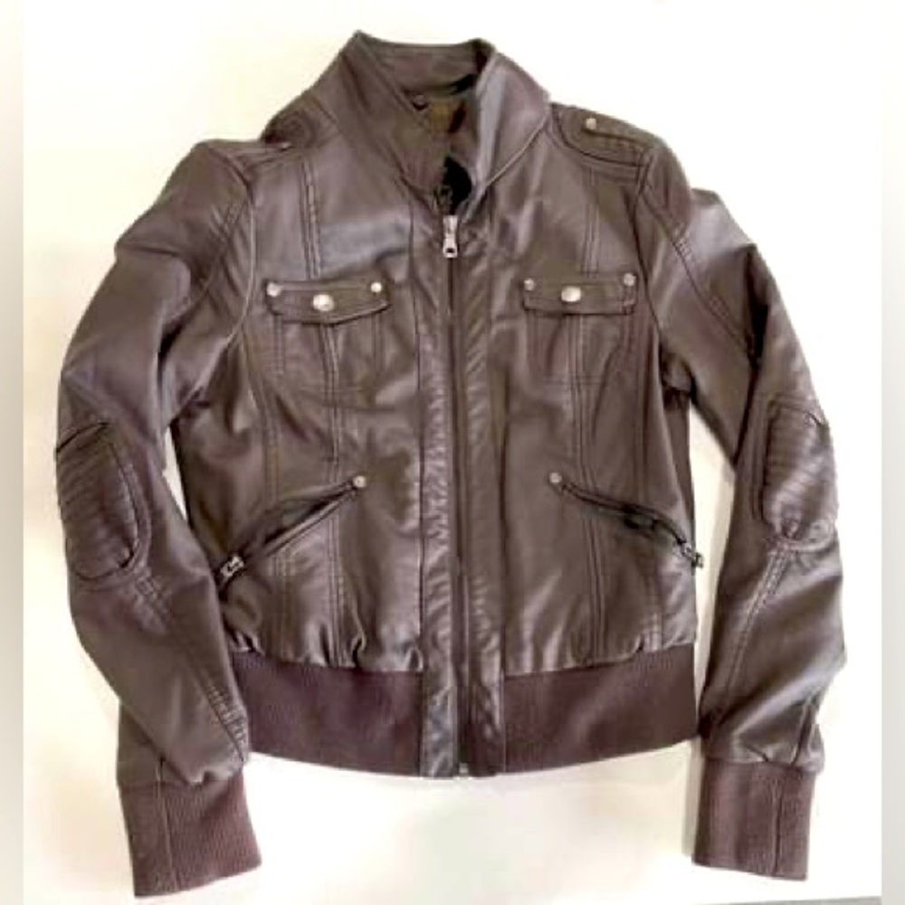 Ci Sono Women’s Brown Leather Jacket